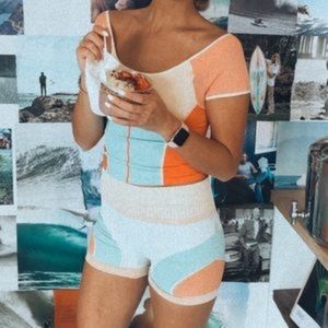 Free People point break citrus combo shorts M/L